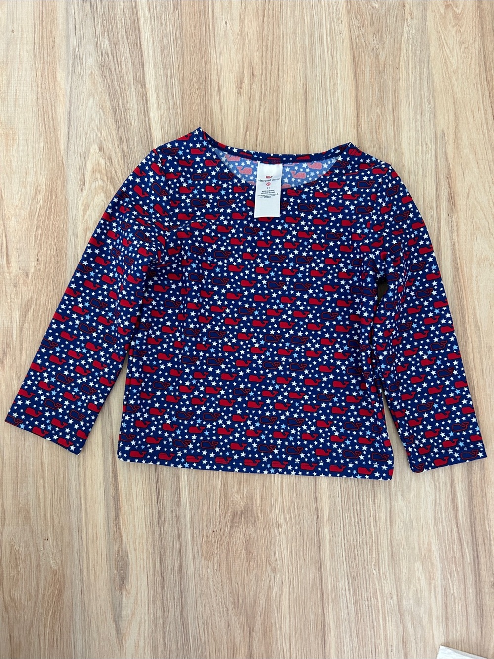 Limited Edition Vineyard Vines Patriotic Stars & Whales Rash Guard